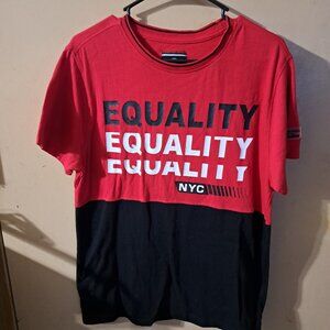 Akademiks Red/Black Size Medium Designer T Shirt Men's